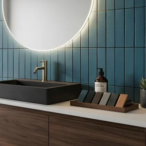 Bacha de cemento alisado para baño de diseño contemporáneo - Casa Jota Tandil